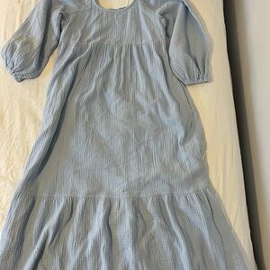 Light Blue Long Sleeve Dress